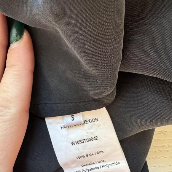 Faith Connection One Shoulder Black Satin Dress - Picture 2 of 6